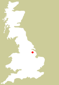 UK map with log cabin location
