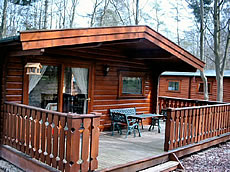 Log cabin veranda